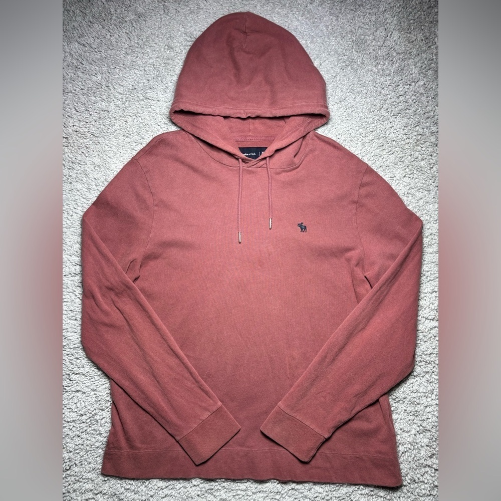 Abercrombie and Fitch Pullover Mens Extra Large Hood Blue Moose Outerwear Preppy